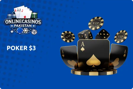 3$ deposit casino Poker