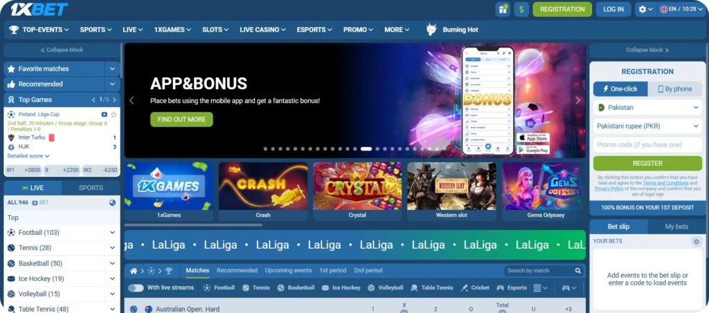 1xBet official site